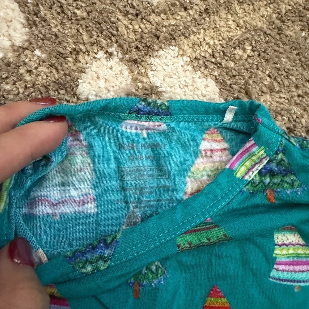 Posh Peanut Christmas Tree Pajamas 12-18 mo - Picture 4 of 8